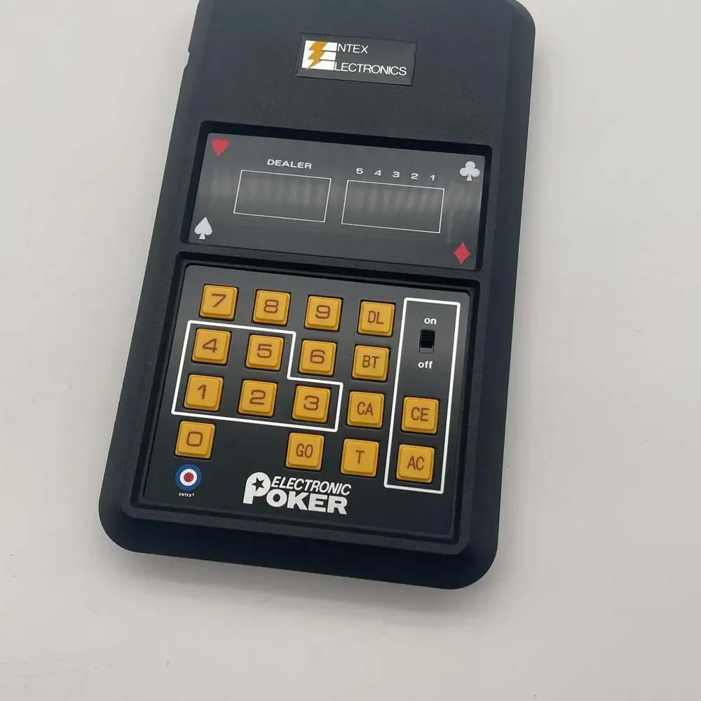 Vintage 1979 Entex Electronic Poker Handheld Game No. 6005 with Box and Instruct